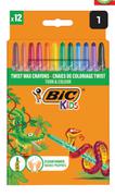 BIC Kids Turn And Colour Wax Crayons 162962-Per 12- Pack