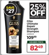 Gliss Ultimate Repair Strength Shampoo-400ml