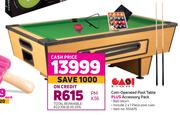 Easi Eight Coin Operated Pool Table Plus Accessory Pack