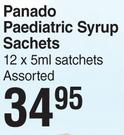 Panado Paediatric Syrup Sachets- 12 x 5ml Satchets Assorted