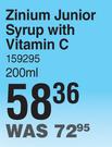 Zinium Junior Syrup With Vitamin C- 200ml