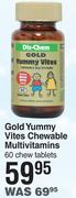 Dis-Chem Gold Yummy Vites Chewable Multivitamins-60 Chew Tablets