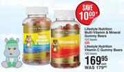 Lifestyle Nutrition Multi-Vitamin & Mineral Gummy Bears-120 Bears Each