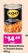Koo Baked Beans In Tomato Sauce-410g