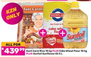 Aunt Carol Rice 10Kg Plus Cake Wheat Flour 10Kg Plus Sunfoil Sunflower Oil 5L-All For
