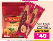 Fatti's & Moni's Macaroni Or Spaghetti-For 3 x 500g