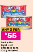 Lucky Star Light Meat Shredded Tuna Assorted-For 3 x 170g