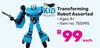 Kid Connection Transforming Robot Assorted-Each