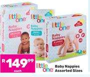 Little One Baby Nappies Assorted Sizes-Each