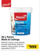 Plascon Polvin Walls & Ceilings-20L