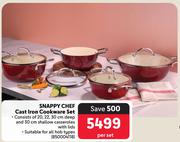 Snappy Chef Cast Iron Cookware Set-Per Set