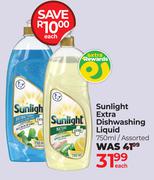 Sunlight Extra Dishwashing Liquid-750ml Each