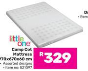 Little One Camp Cot Mattress 970 x 670 x 60cm