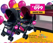 Little One Vito Stroller Burgundy Or Black-Each