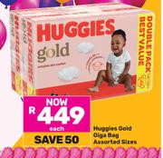 Huggies Gold Giga Bag Assorted Sizes-Each