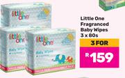 Little One Fragranced Baby Wipes-For 3 x 80's
