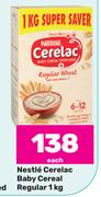 Nestle Cerelac Baby Cereal Regular-1Kg Each