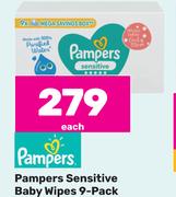 Pampers Sensitive Baby Wipes-9 Pack Each