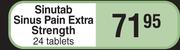 Sinutab Sinus Pain Extra Strength-24 Tablets
