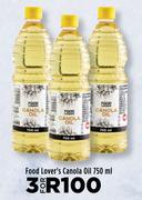 Food Lover's Canola Oil-For 3 x 750ml