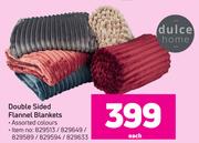 Dulce Home Double Sided Flannel Blankets-Each