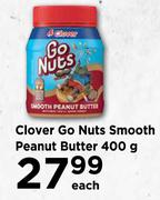 Clover Go Nuts Smooth Peanut Butter-400g Each