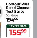 Contour Plus Blood Glucose Test Strips 50 Strips