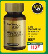 Dis-Chem Multivit For Diabetics 60 Coated Tablets