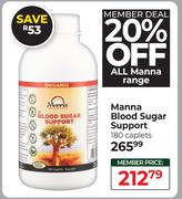 Manna Blood Sugar Support 180 Caplets