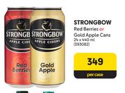 Strongbow Red Berries Or Gold Apple Cans-24 x 440ml Per Case