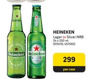 Heineken Lager Or Silver NRB-24 x 330ml Per Case