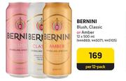 Bernini Blush, Classic Or Amber-12 x 500ml 