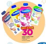 Purity Puree Baby Food Assorted-4X110ml