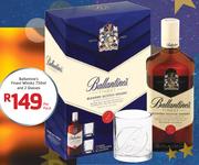 Ballantine's Finest Whisky 750ml And 2 Glasses-Per Pack