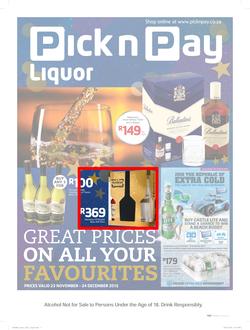 Pick n Pay : Great Prices (23 Nov - 24 Dec 2015), page 1
