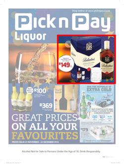Pick n Pay : Great Prices (23 Nov - 24 Dec 2015), page 1