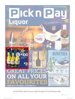 Pick n Pay : Great Prices (23 Nov - 24 Dec 2015), page 1