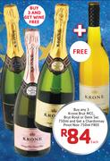 Krone Brut MCC, Brut Rose Or Demi Sec-750ml Each