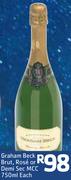 Graham Beck Brut, Rose Or Demi Sec MCC-750ml Each
