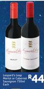 Leopard's Leap Merlot Or Cabernet Sauvignon-750ml Each