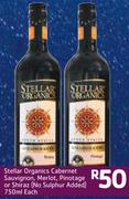 Stellar Organics Cabernet Sauvignon,Merlot,Pinotage Or Shiraz(No Sulphur Added)-750ml Each