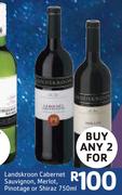 Landskroon Cabernet Sauvignon,Merlot,Pinotage Or Shiraz-2 x 750ml