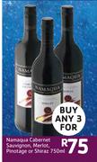 Namaqua Cabernet Sauvignon,Merlot,Pinotage Or Shiraz-3 x 750ml