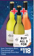 Spier Sauvignon Blanc,Chardonnay And Chardonnay/Pinot Noir-3 x 750ml