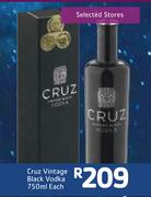 Cruz Vintage Black Vodka-750ml