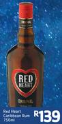 Red Heart Caribbean Rum-750ml