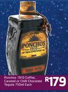 Ponchos 1910 Coffee,Caramel Or Chilli Chocolate Tequila-750ml