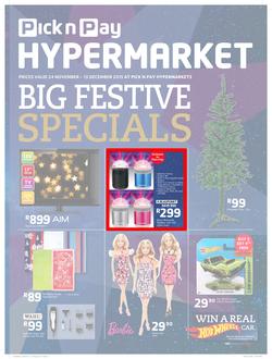 Pick n Pay Hyper : Big Festive (24 Nov - 13 Dec 2015), page 1