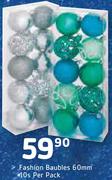 Fashion Baubles 60mm-10nos Per Pack