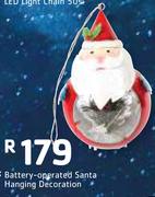 Battery-Operated Santa Hanging Decoration